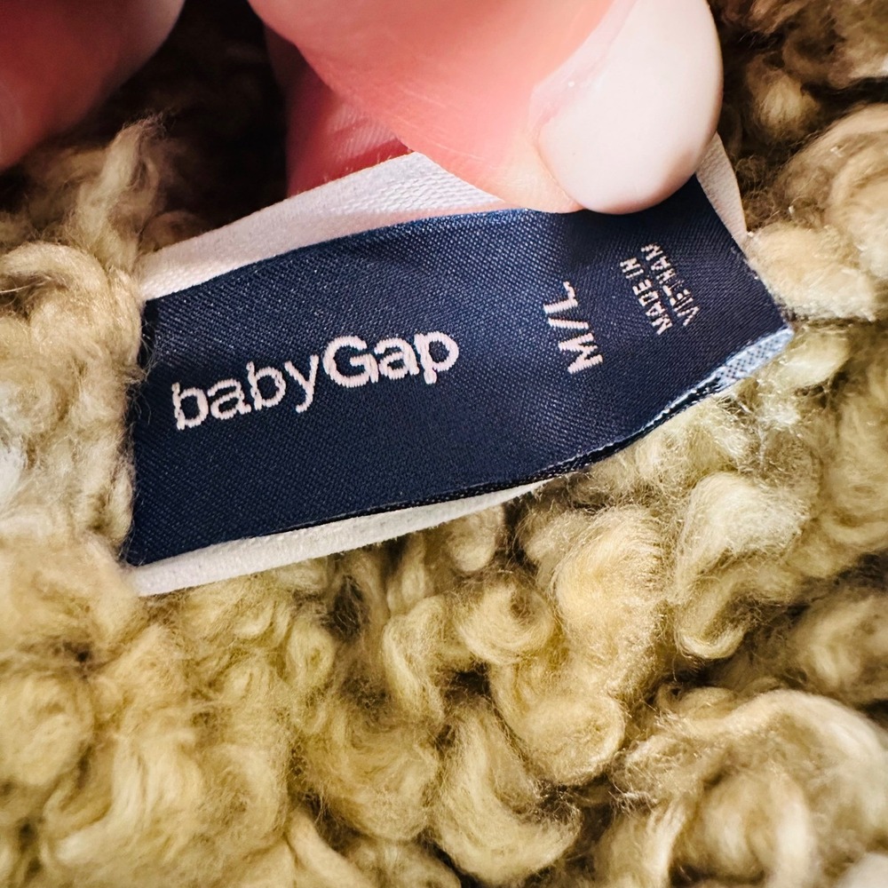 GAP Kids Trapper Hat Winter Fleece Lined Navy Blue Gray Pom Pom Ear Flaps - Picture 5 of 11